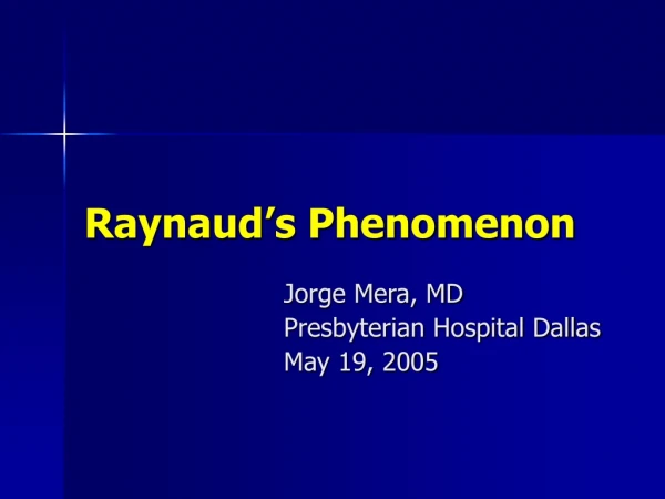 Raynaud’s Phenomenon