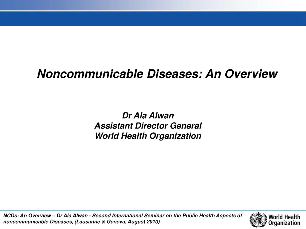 noncommunicable diseases an overview