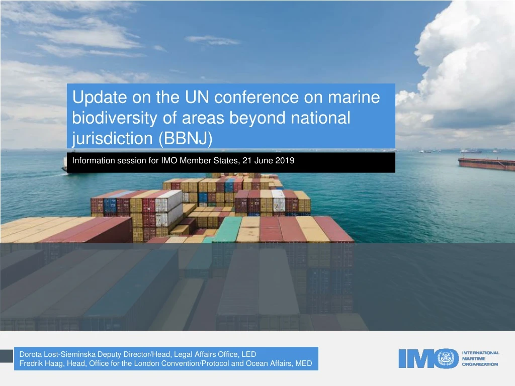 update on the un conference on marine biodiversity of areas beyond national jurisdiction bbnj