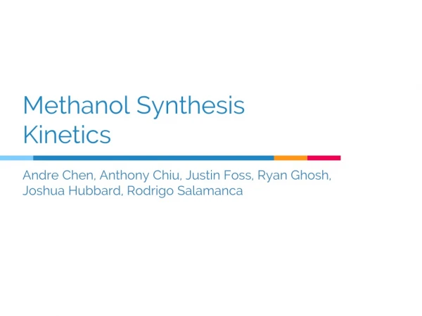 Methanol Synthesis  Kinetics