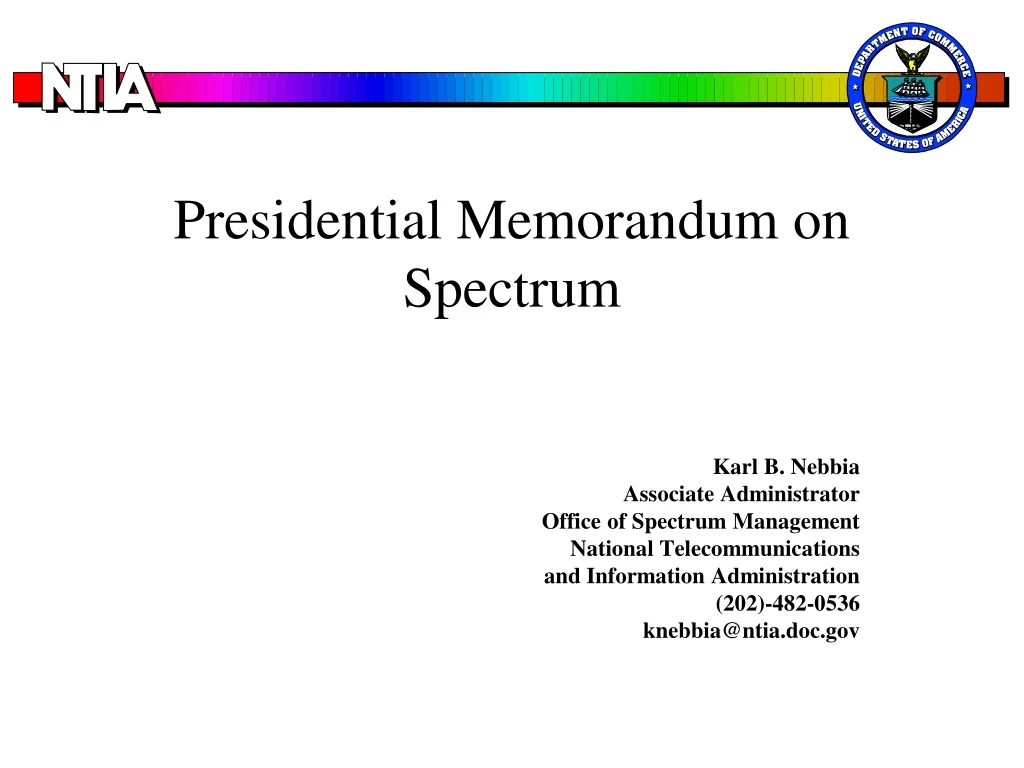 presidential memorandum on spectrum