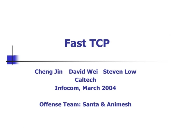Fast TCP