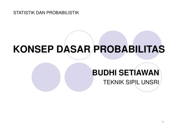 KONSEP DASAR PROBABILITAS