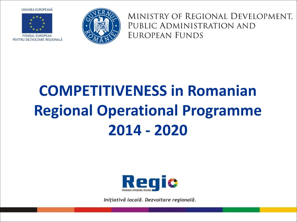 competitiveness in romanian regional operational
