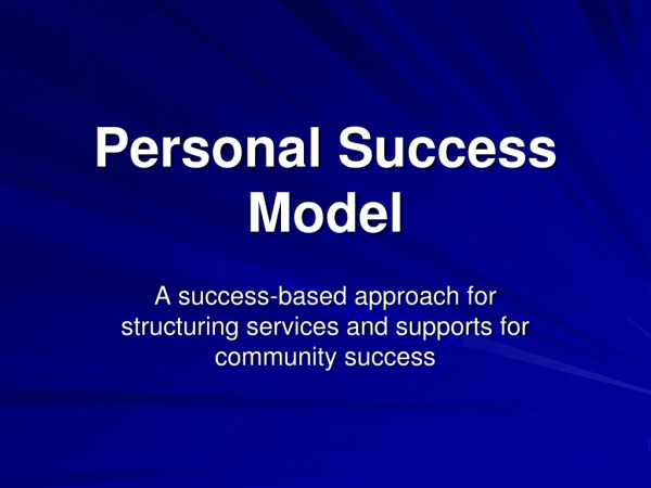 Personal Success Model
