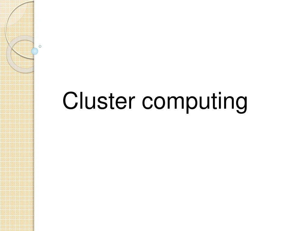 cluster computing