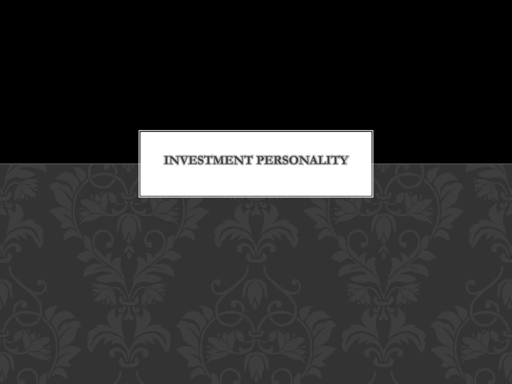 investment personality