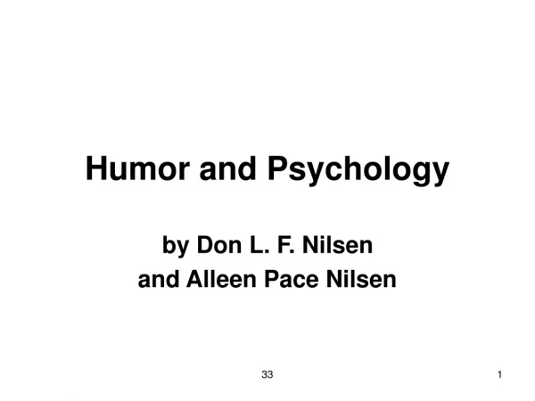 Humor and Psychology