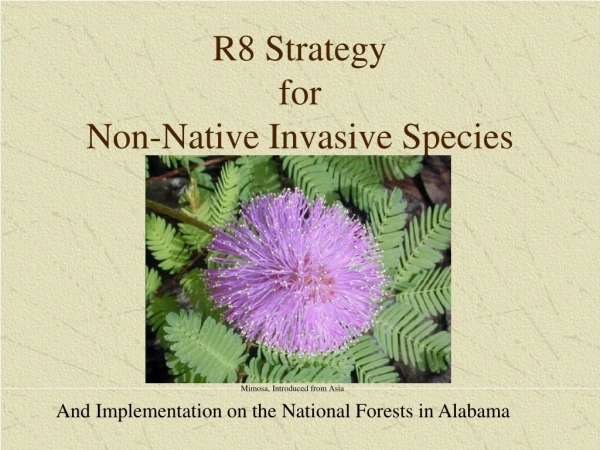 R8 Strategy for Non-Native Invasive Species