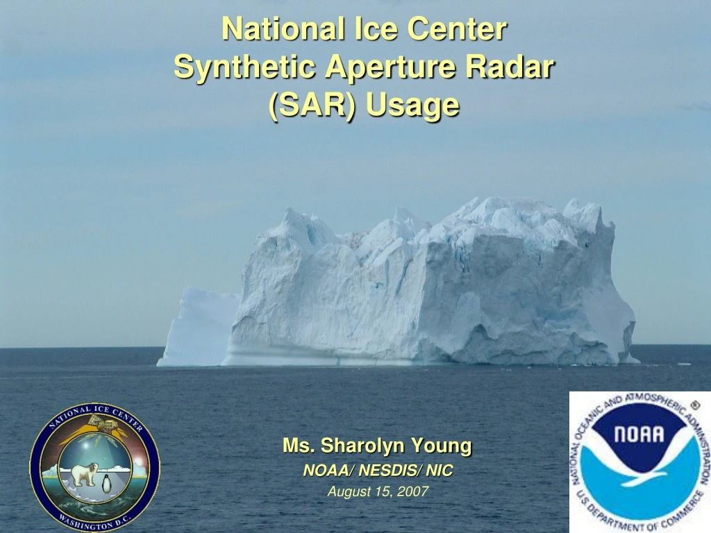 national ice center synthetic aperture radar sar usage
