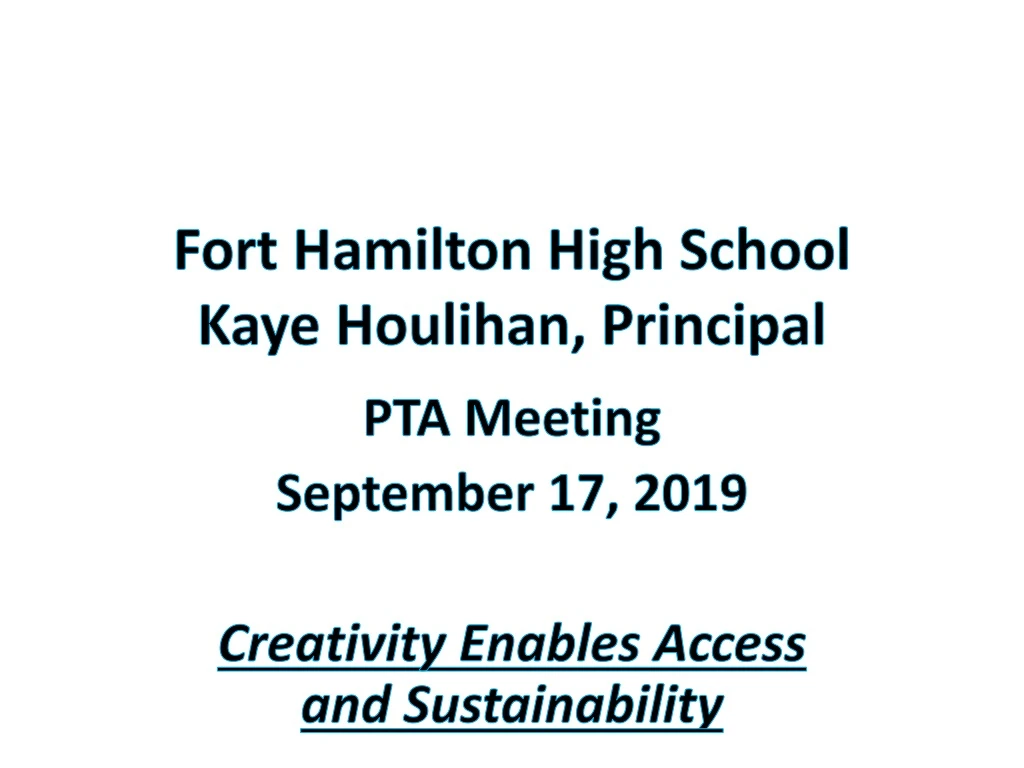 fort hamilton high school kaye houlihan principal