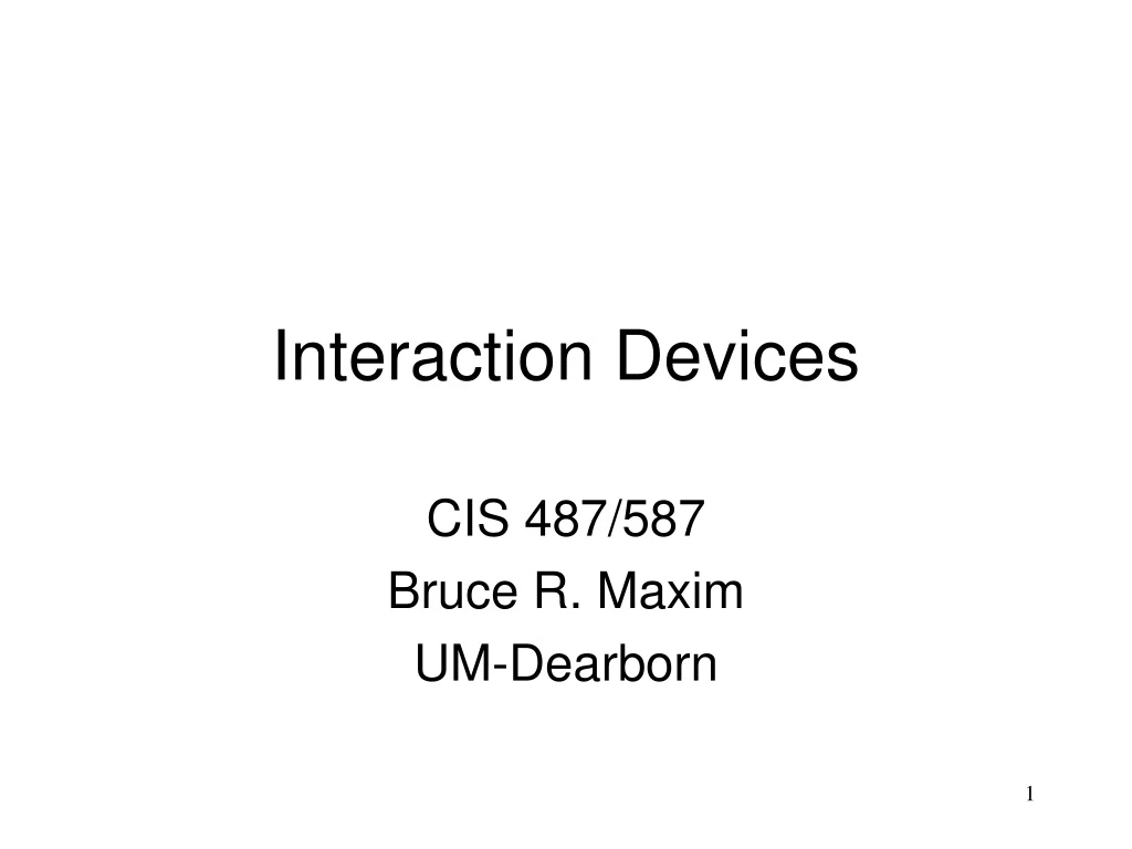 interaction devices