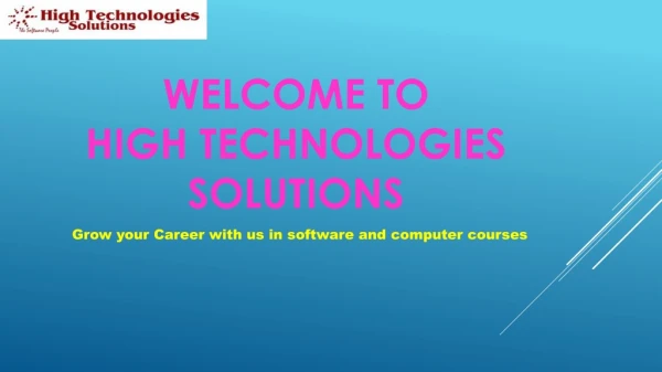 welcome to high technologies solutions