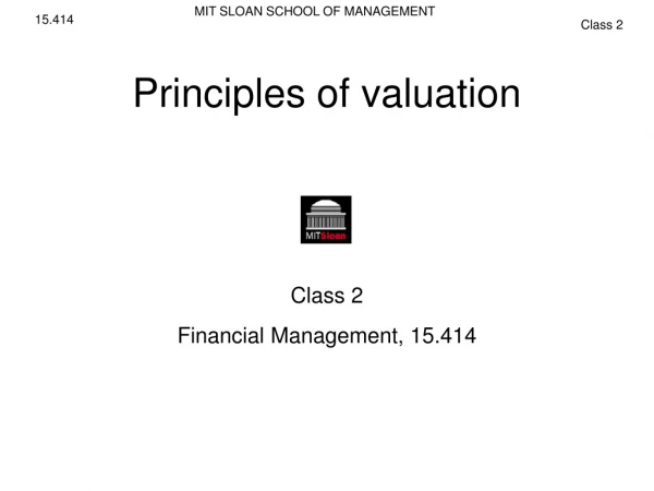 Principles of valuation