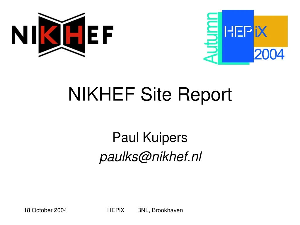 nikhef site report