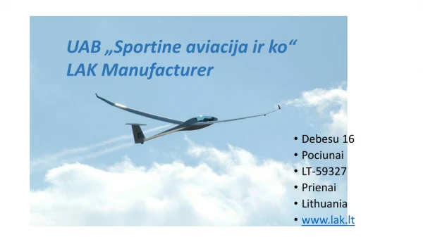 UAB „Sportine aviacija ir ko“  LAK Manufacturer