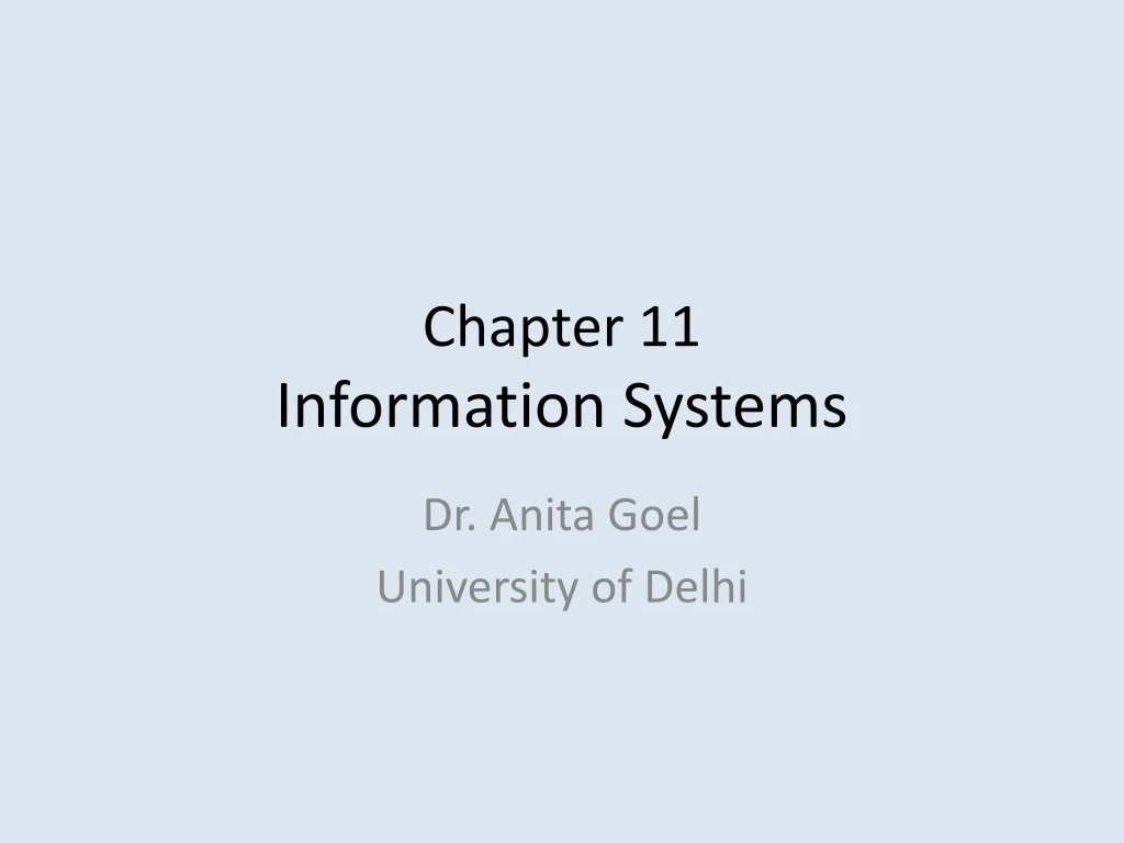 chapter 11 information systems