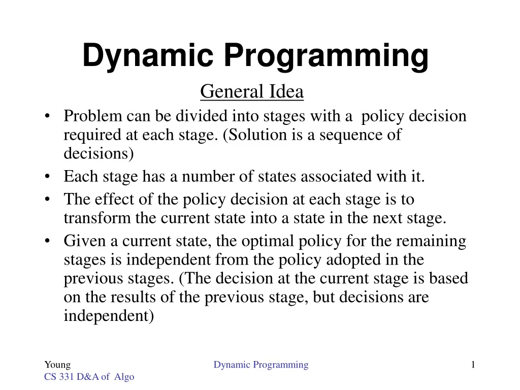 dynamic programming