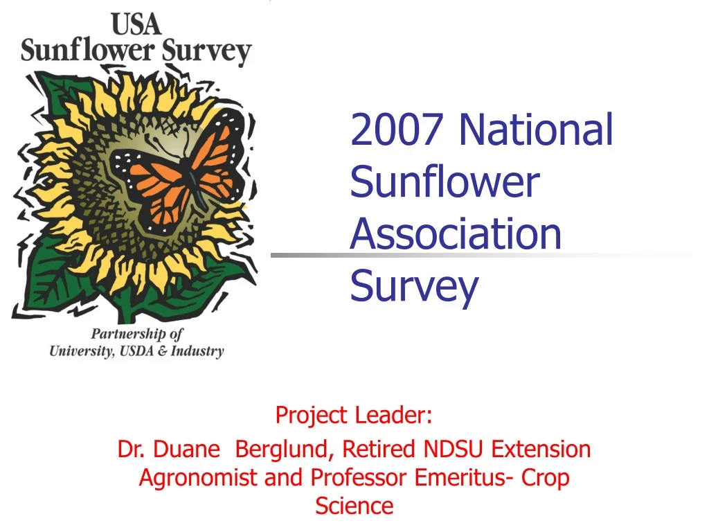 2007 national sunflower association survey
