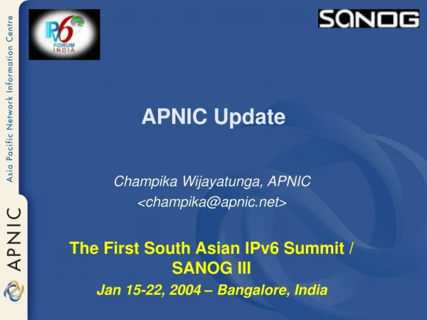 APNIC Update