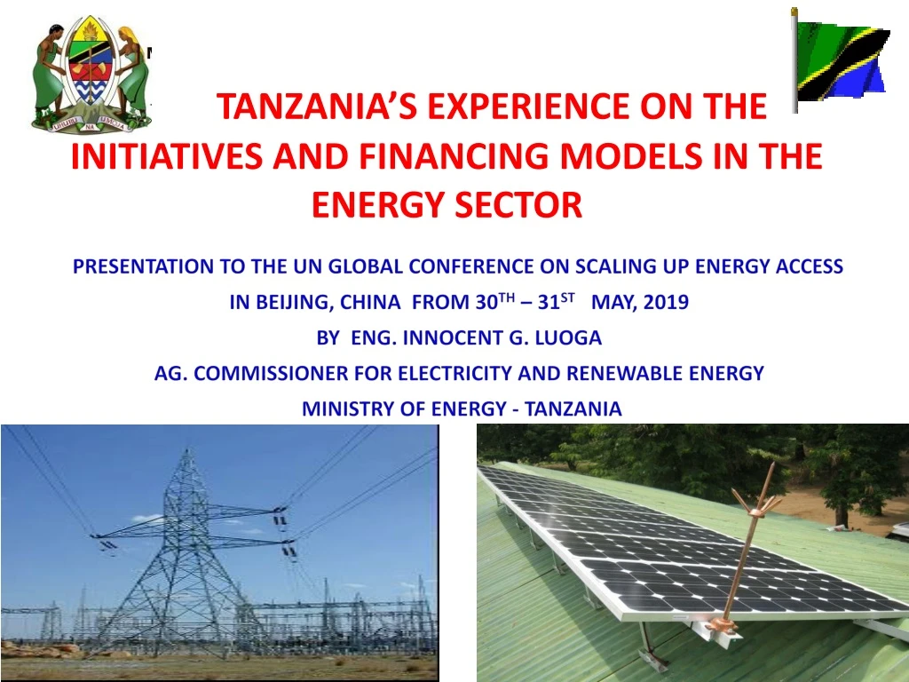 tanzania s experience on the initiatives and financing models in the energy sector