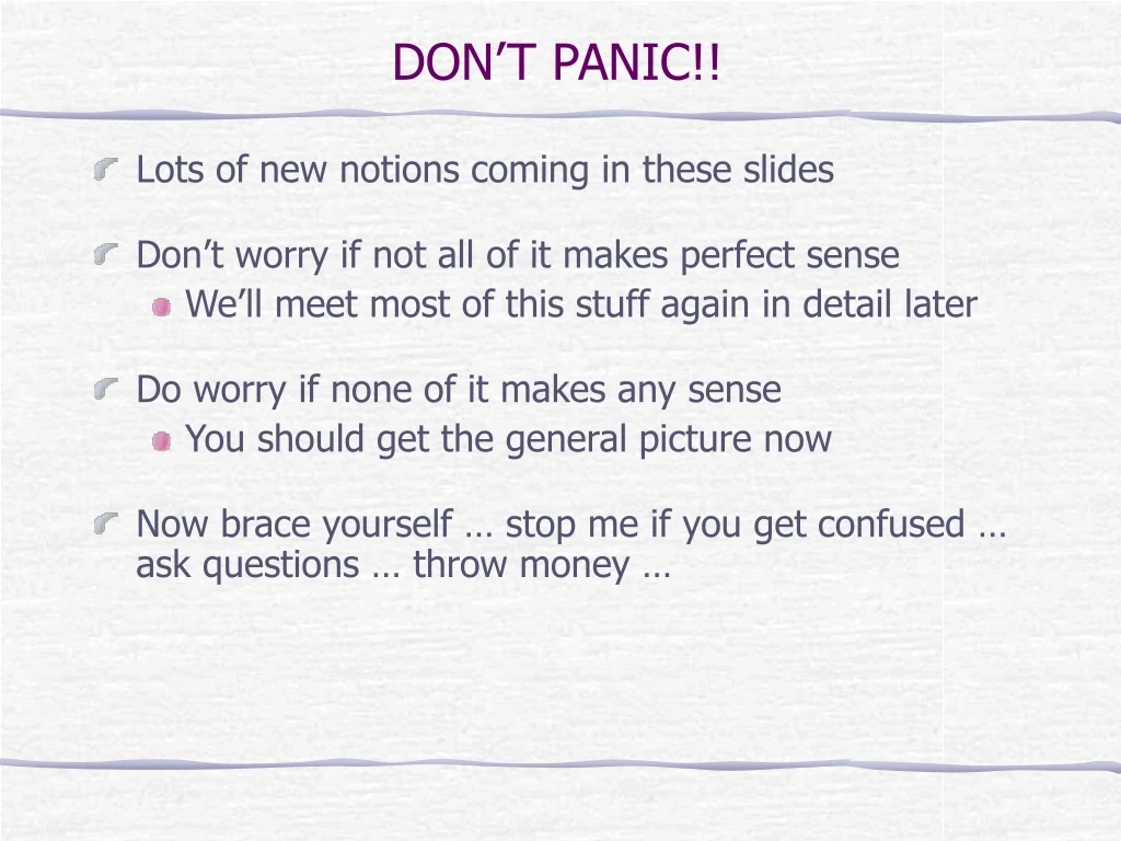 don t panic