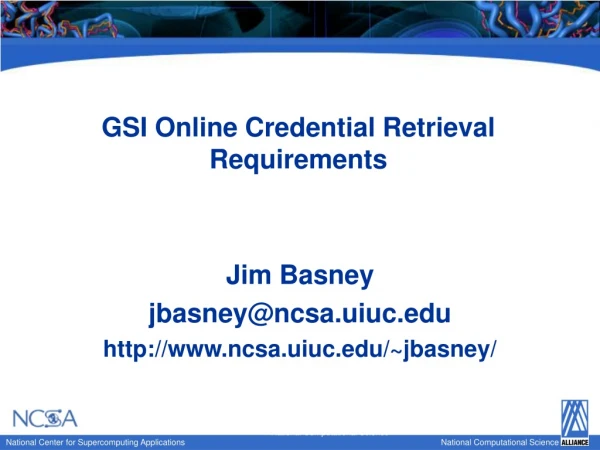 GSI Online Credential Retrieval Requirements