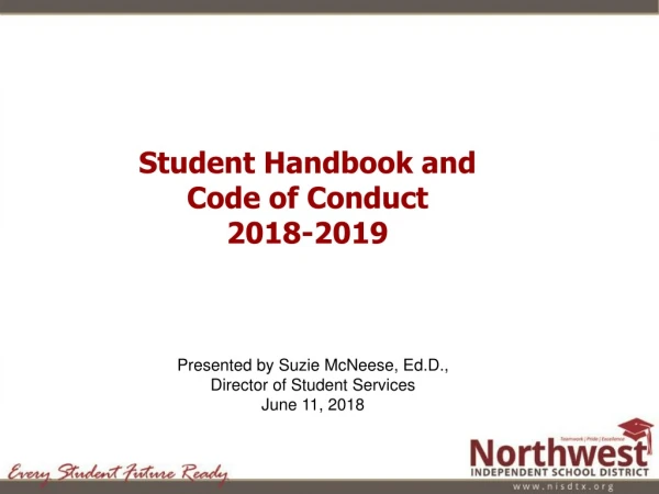 Student  Handbook and  Code  of Conduct  2018-2019