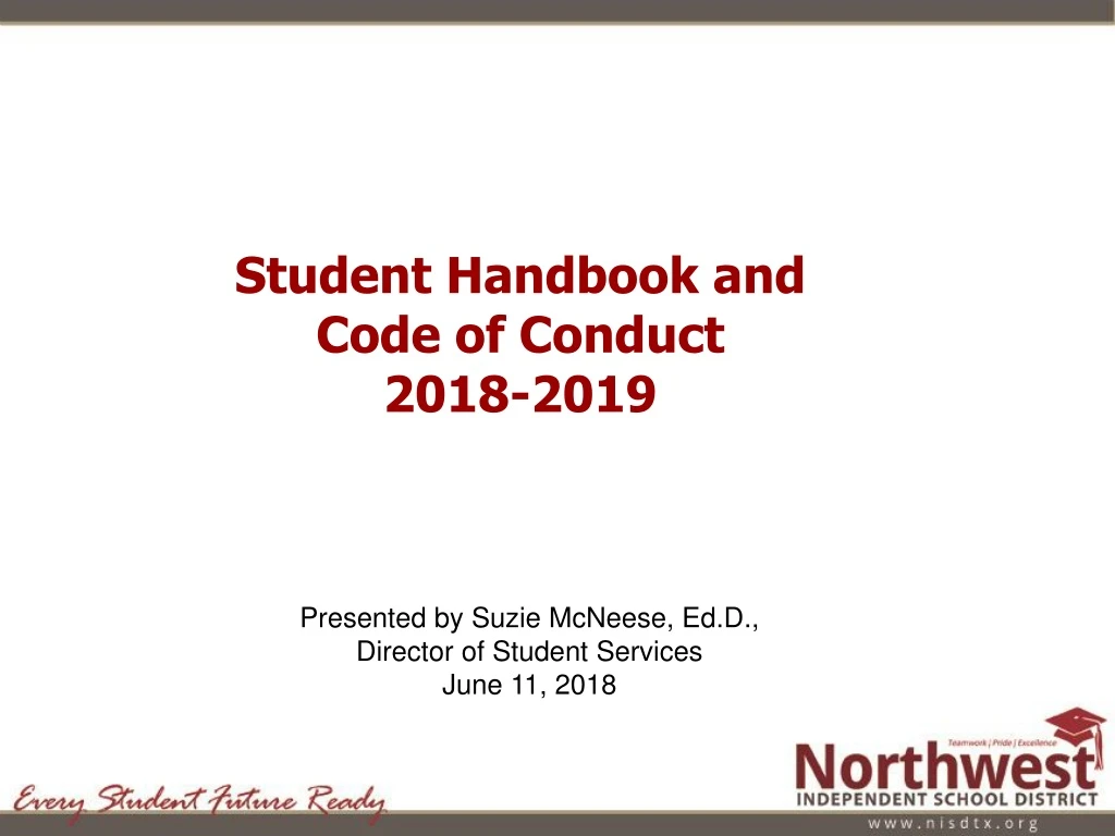 student handbook and code of conduct 2018 2019