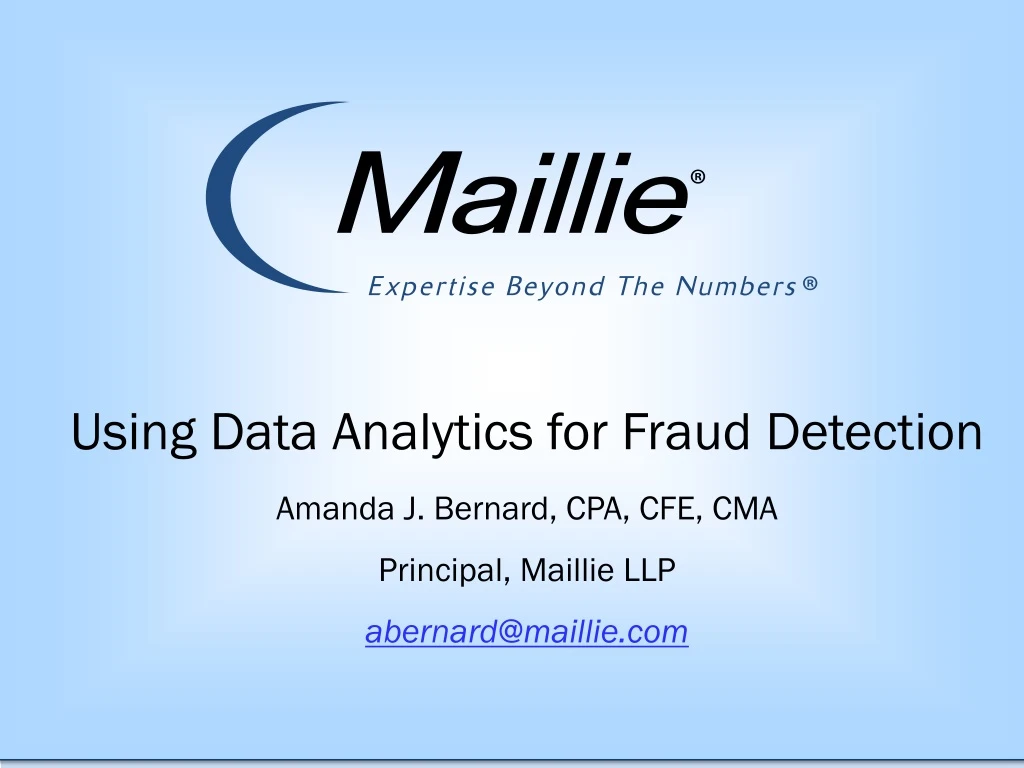 using data analytics for fraud detection amanda