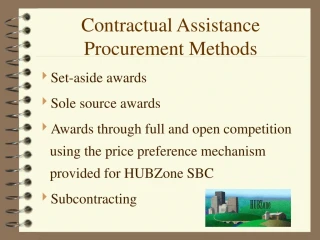 Guide to HUBZone Contracting Requirements - slide 1