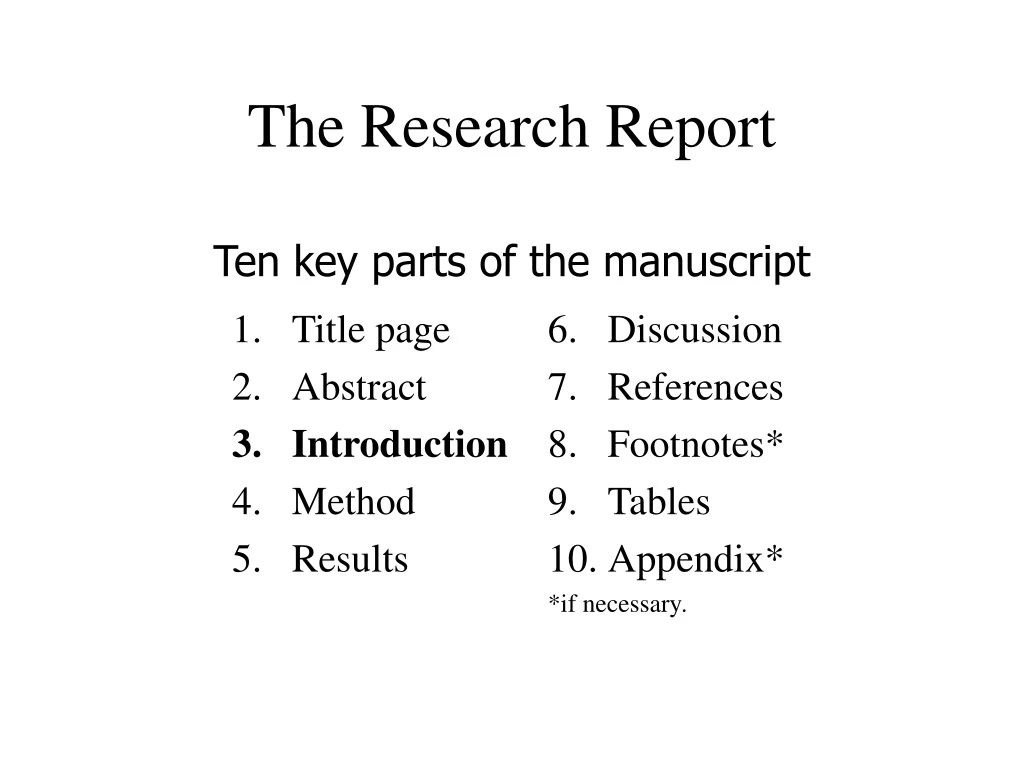 the research report