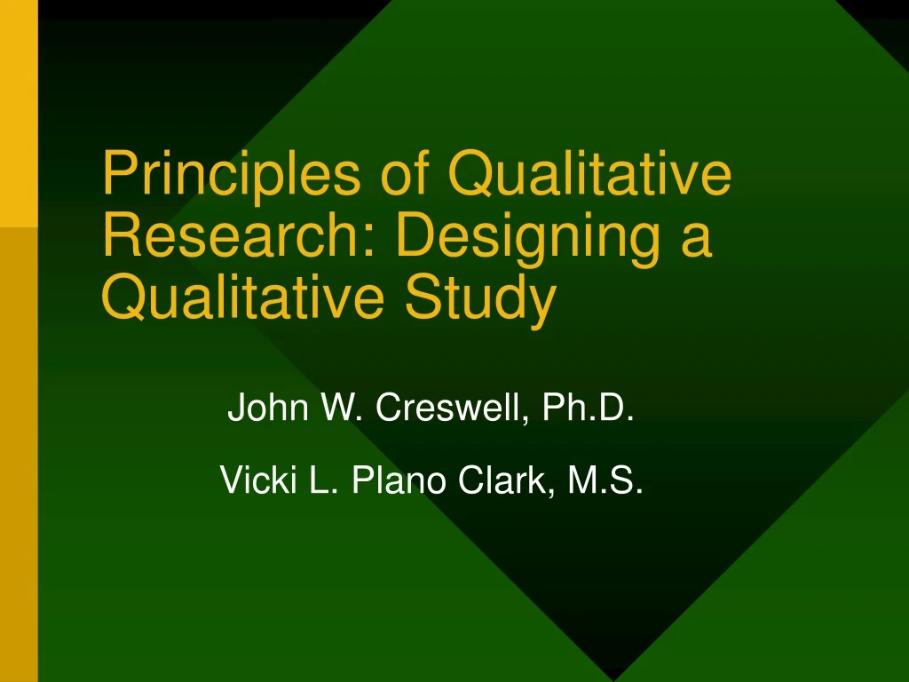 principles of qualitative research designing a qualitative study