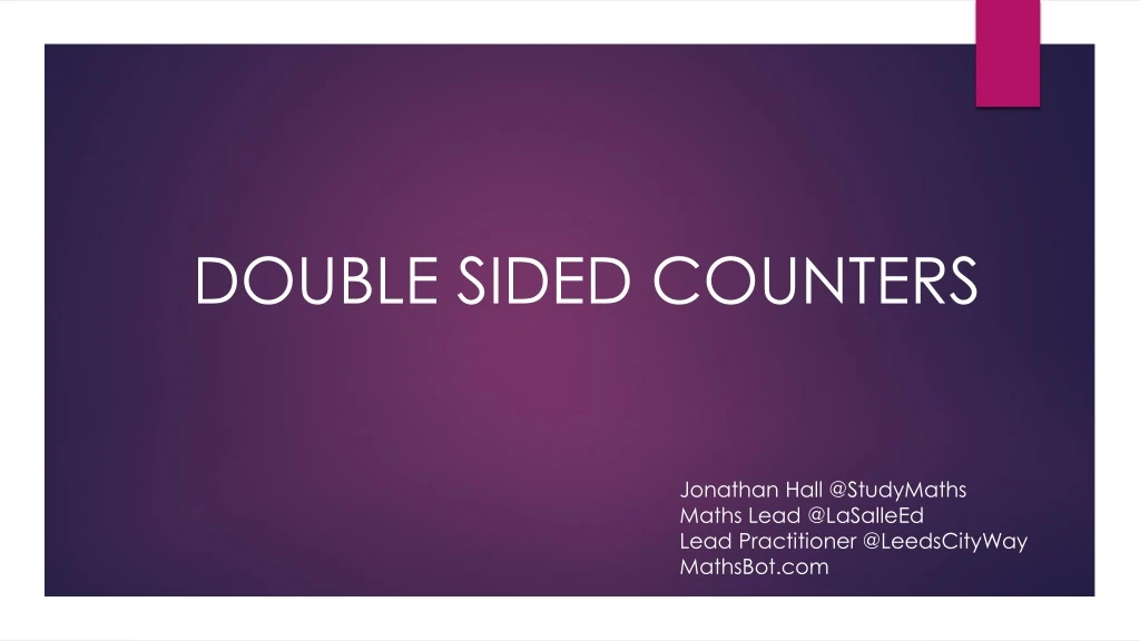 double sided counters