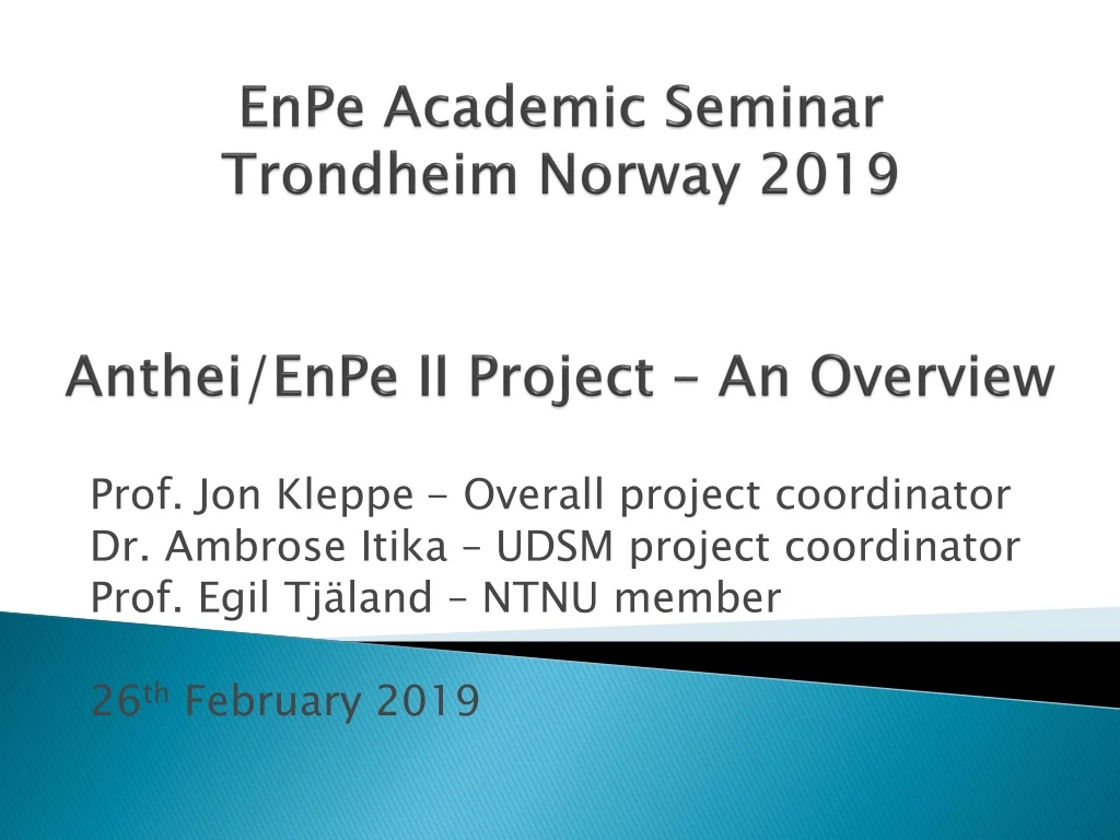 enpe academic seminar trondheim norway 2019 anthei enpe ii project an overview