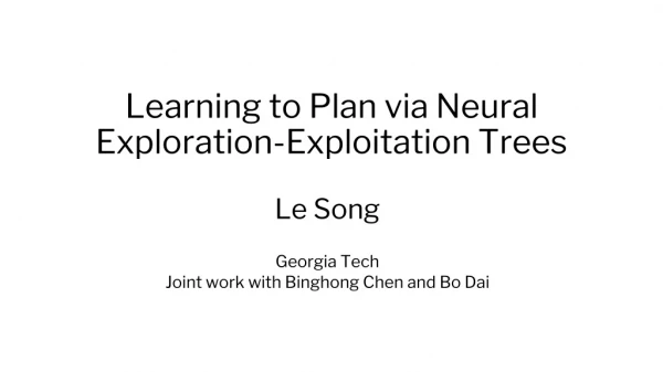 Learning to Plan via Neural Exploration-Exploitation Trees