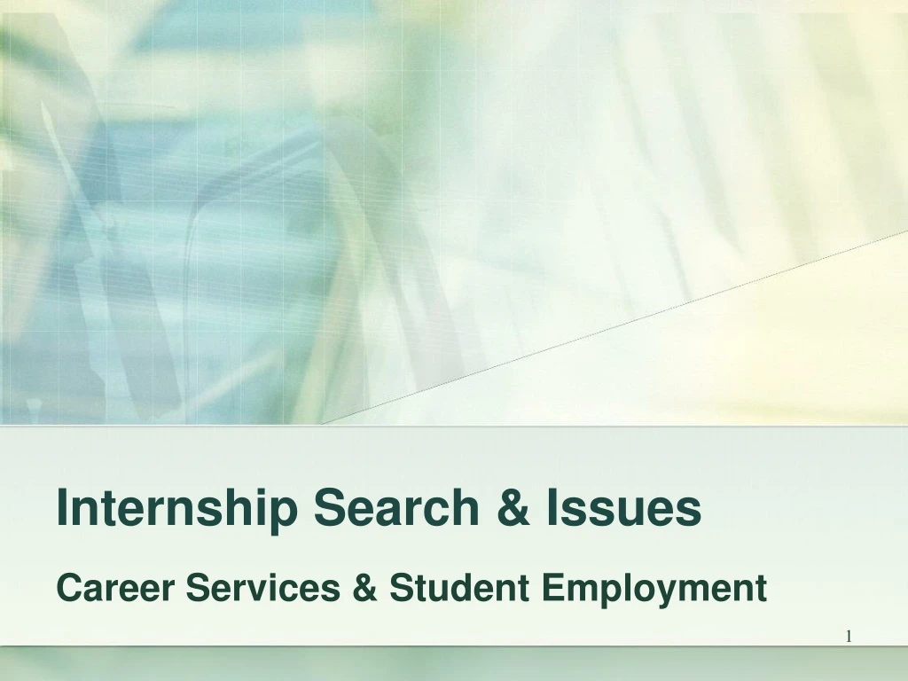 internship search issues