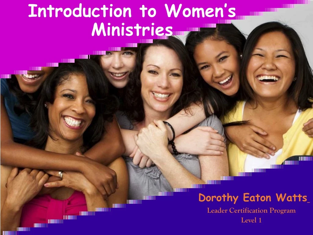 introduction to women s ministries