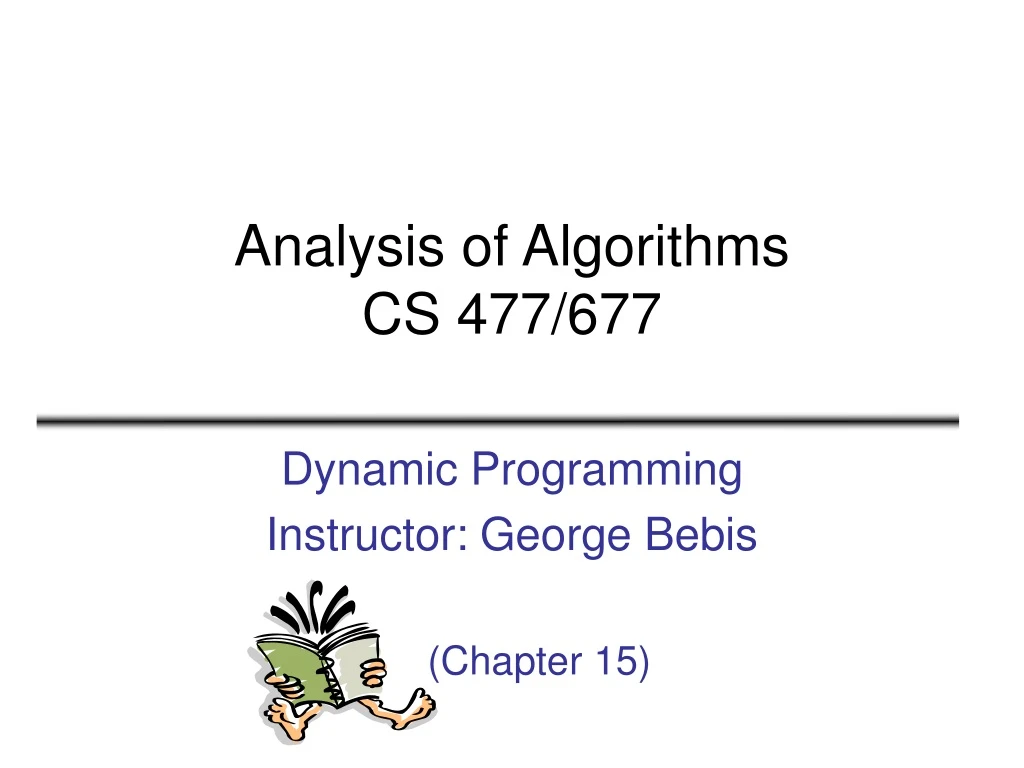 analysis of algorithms cs 477 677