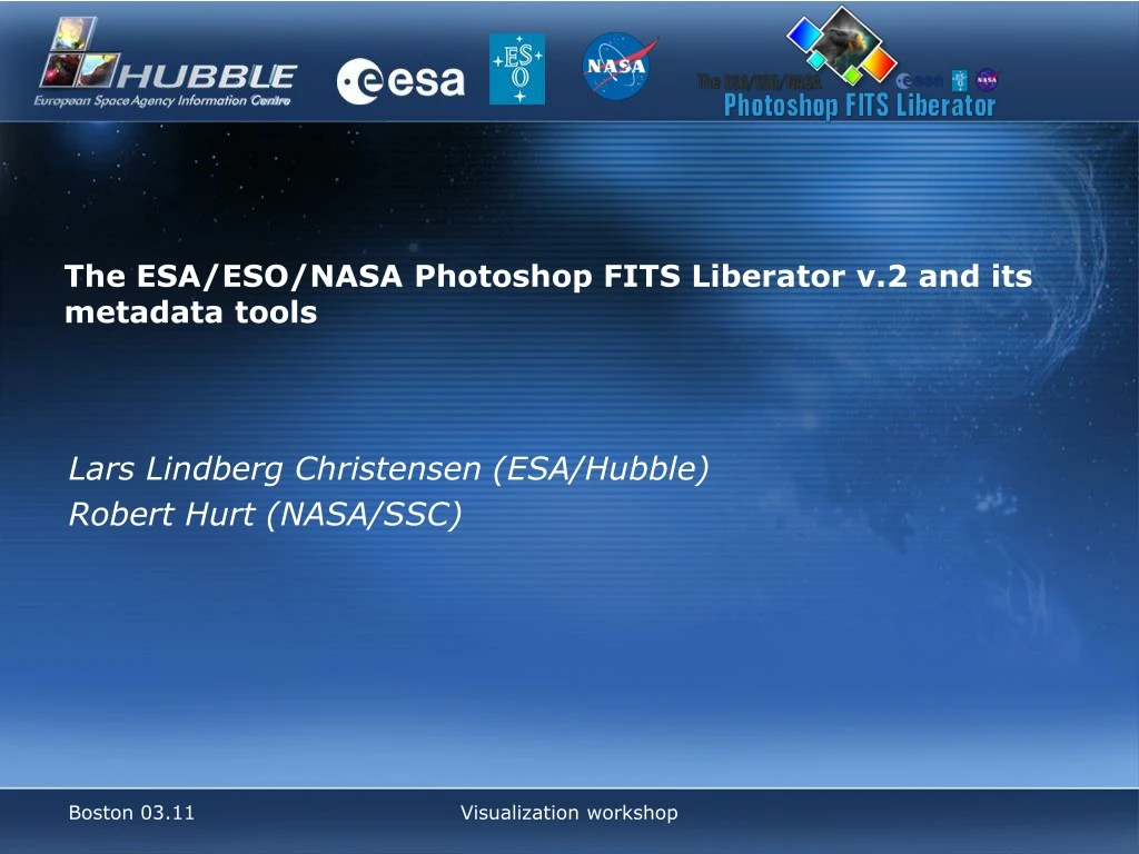 the esa eso nasa photoshop fits liberator v 2 and its metadata tools