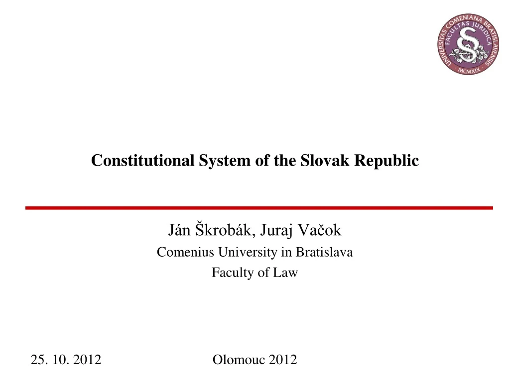 constitutional system of the slovak republic