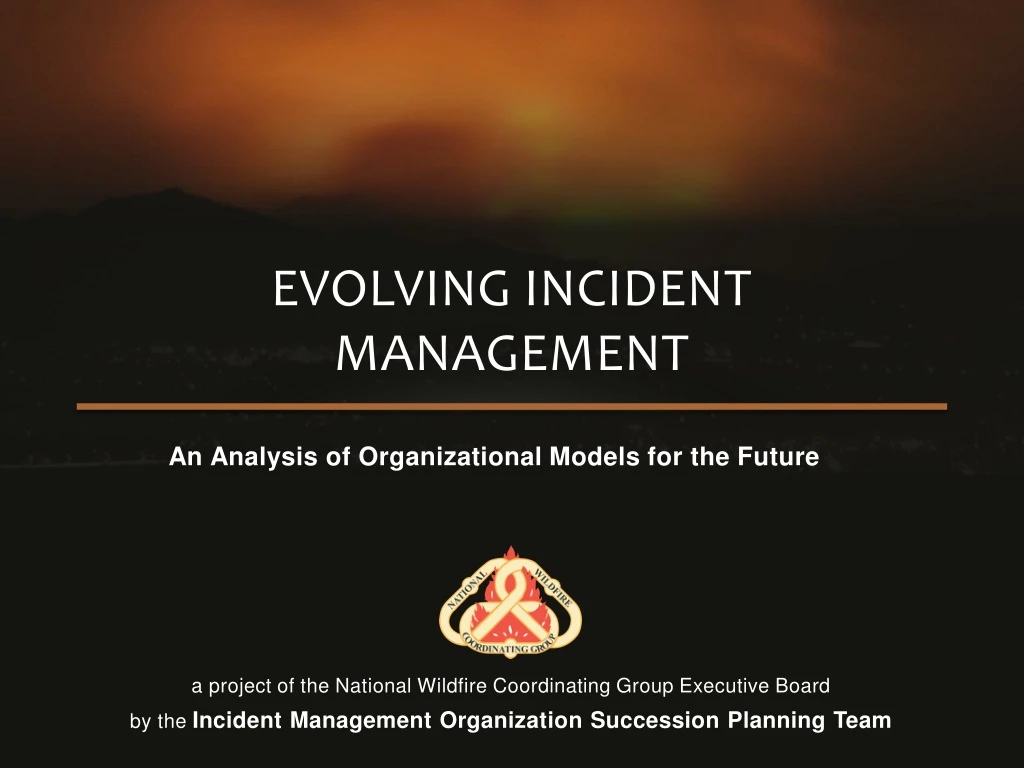 evolving incident management