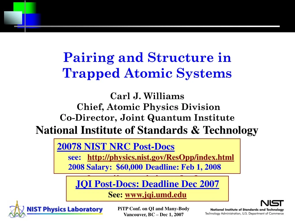 20078 nist nrc post docs see http physics nist