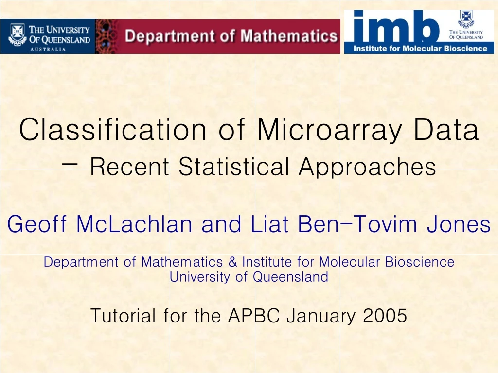 classification of microarray data recent