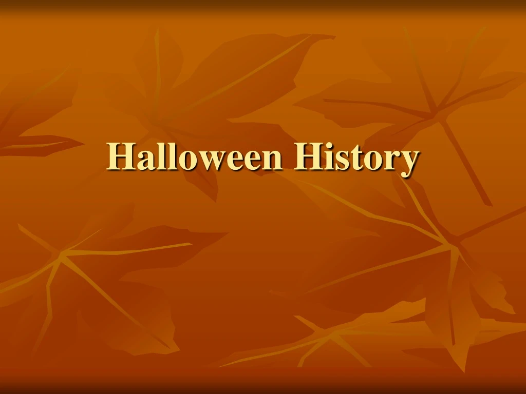 halloween history