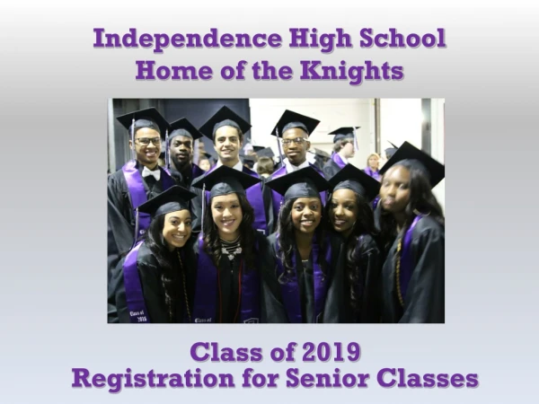 Class of 20 19 Registration for Senior Classes