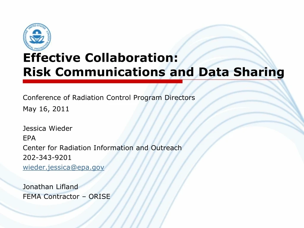 effective collaboration risk communications and data sharing