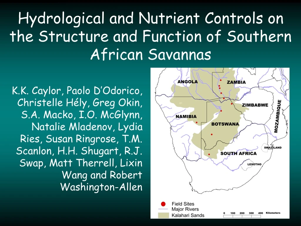 hydrological and nutrient controls