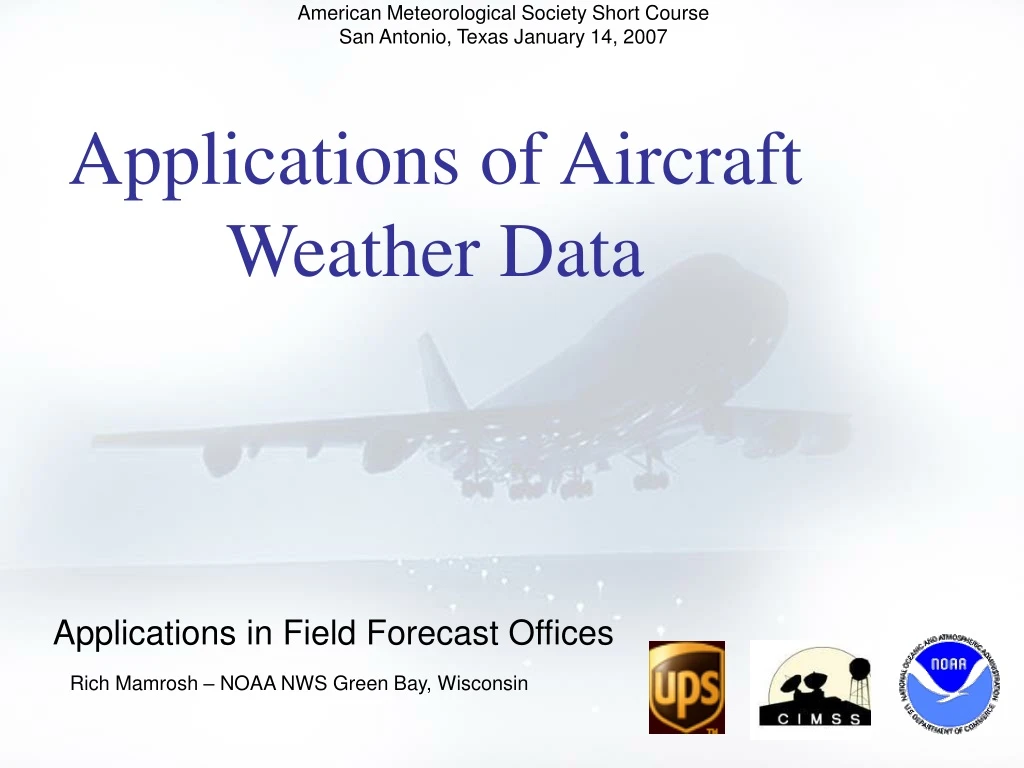 applications of aircraft weather data