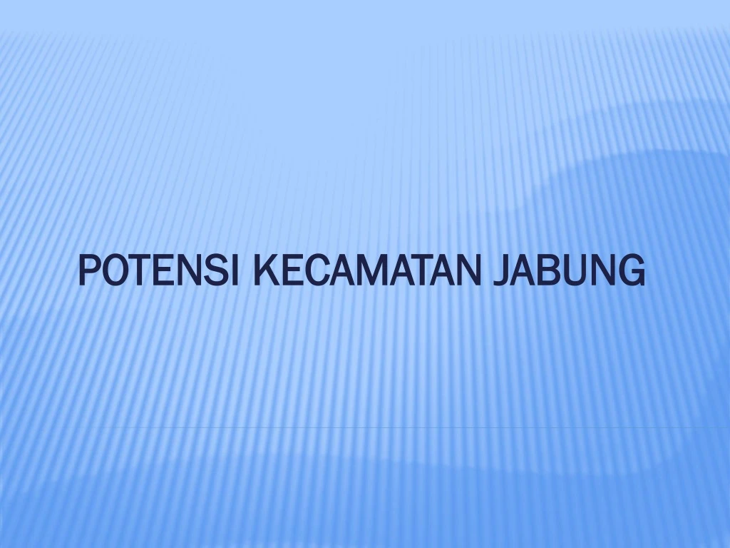 potensi kecamatan jabung